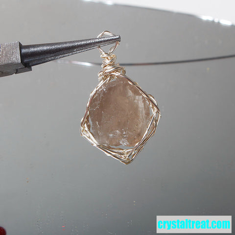 Natural Raw Crystal & Opal Pendant Necklace