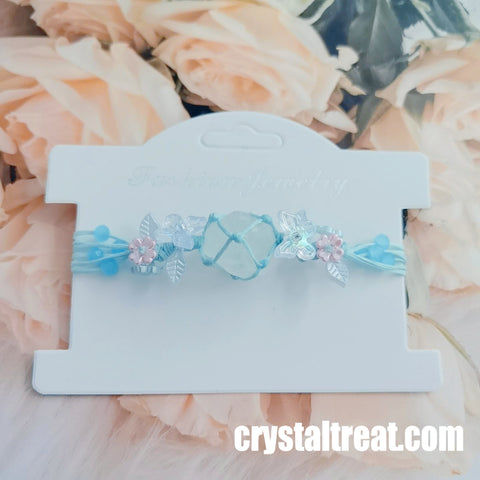 Handmade Natural "Summer Blossom" Crystal Woven Bracelet