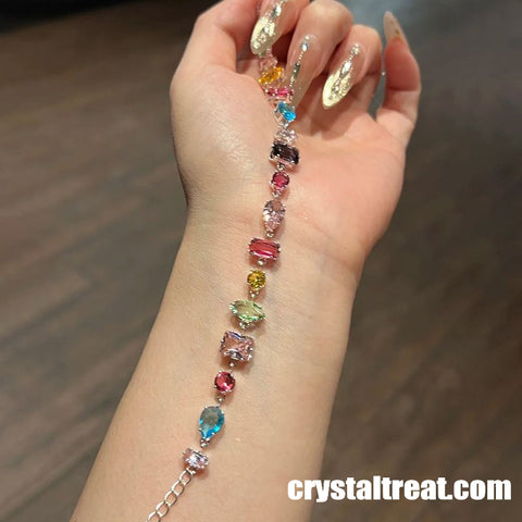 Joyful Prism Multicolor Crystal and Zircon Bracelet