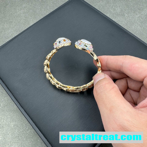 Baroque Pearl and Crystal Curb Link Cuff