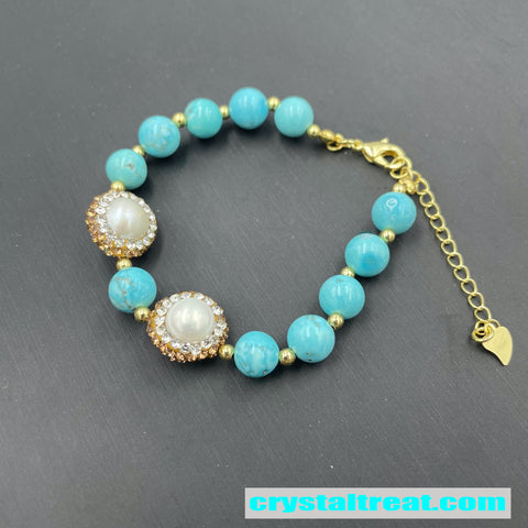 Stabilized Turquoise Inlay Jewelry Set