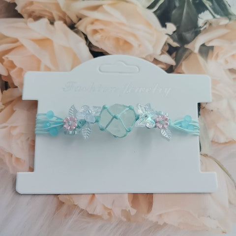 Handmade Natural "Summer Blossom" Crystal Woven Bracelet