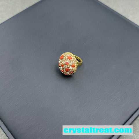 Crushed Gemstone Dome Ring