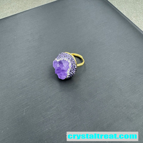 Natural Uruguayan Amethyst and Pearl Statement Collection