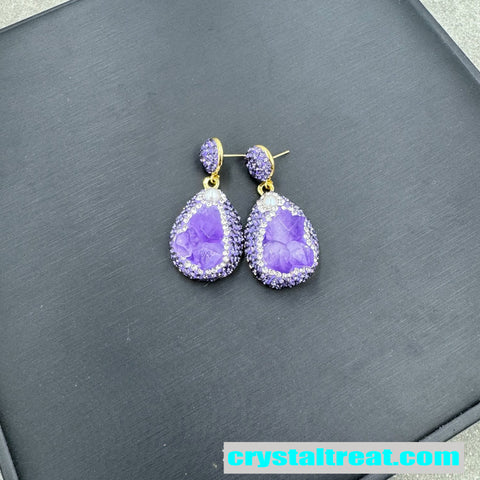 Natural Uruguayan Amethyst and Pearl Statement Collection