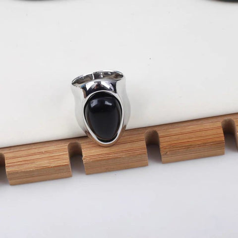 Natural Black Crystal Agate Jewelry Set