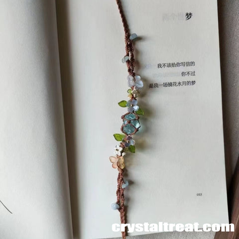 Natural "Lakeside Bloom" Aquamarine Crystal Bracelet