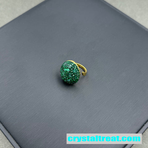Crushed Gemstone Dome Ring