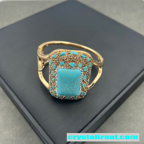 Stabilized Turquoise Inlay Jewelry Set