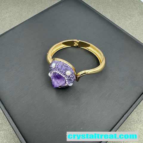 Natural Uruguayan Amethyst and Pearl Statement Collection