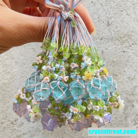 Handwoven Natural Crystal, Opal, and Fashion Raw Stone Bracelet