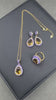 Natural Amethyst Inlaid Turkish Sultan Stone Jewelry Set