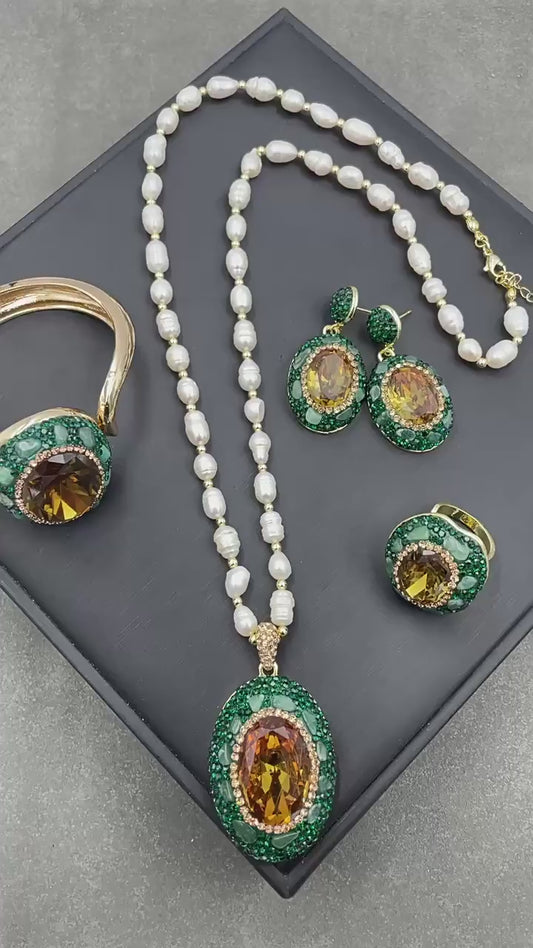 Natural Turkish Sultanite Jewelry Set