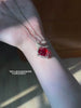 Handmade Natural Persephone's Passion Raw Garnet Pendant Necklace