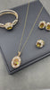 Sultan Stone and Pearl Halo Jewelry Set