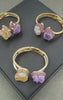 Natural Raw Amethyst and Citrine Pearl Bracelet